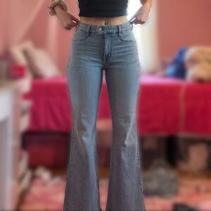 Aeropostale Women's Blue Flared Jeans
